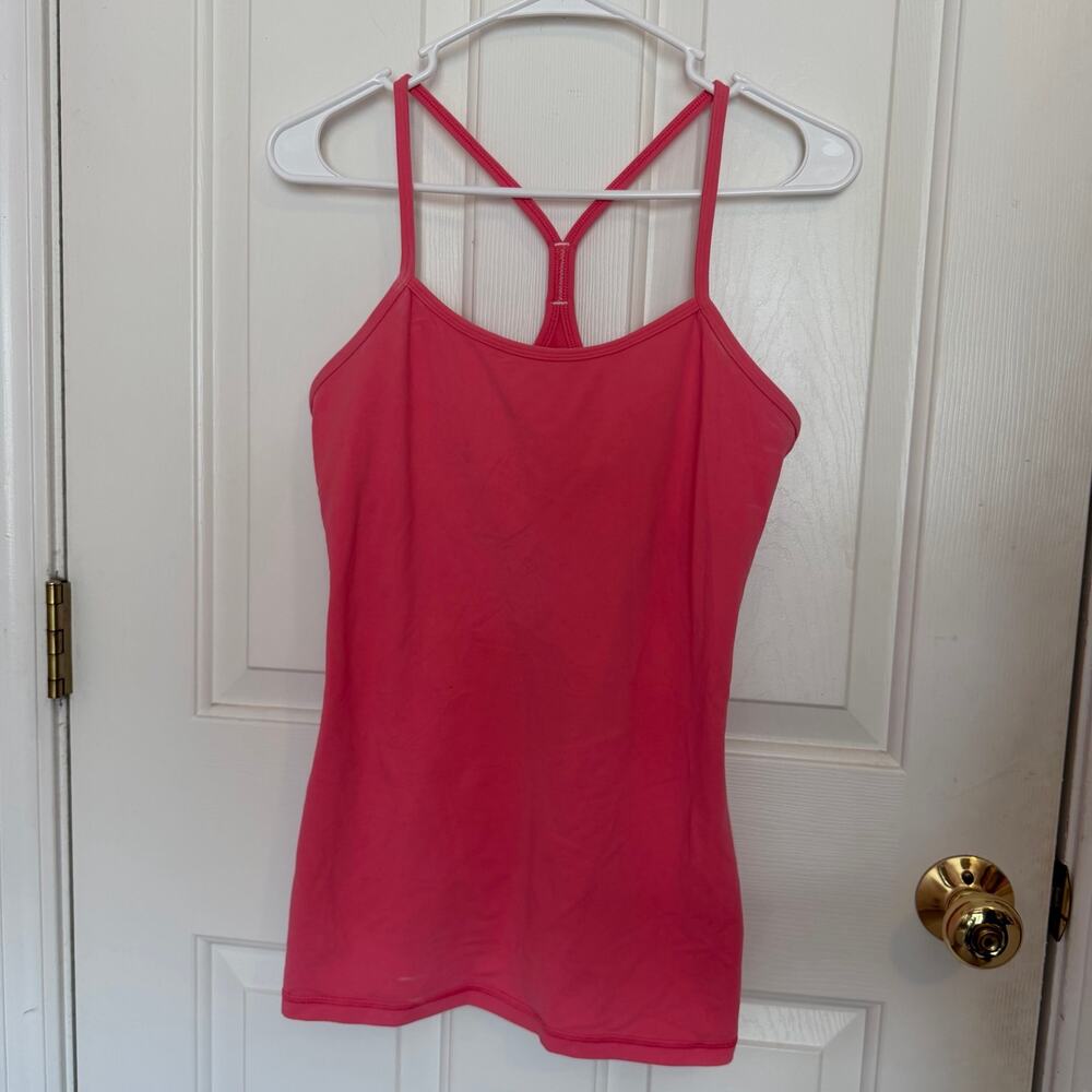 Lululemon Power Y Coral Pink Tank Top Women's 8